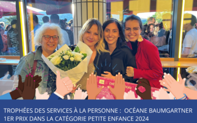 Trophées des services à la personne : Océane BAUMGARTNER 1er prix dans la catégorie Petite Enfance 2024